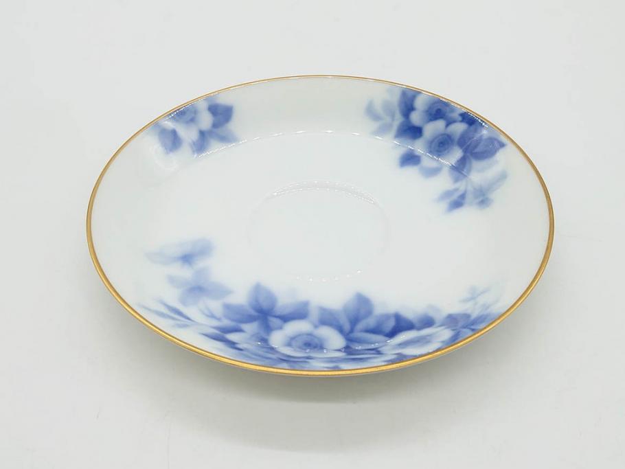 大倉陶園(OKURA、OAC)　ブルーフラワー　清楚な絵付けが上品な雰囲気を醸し出すカップ&ソーサー6客セット(C&S、洋食器)(R-075790)