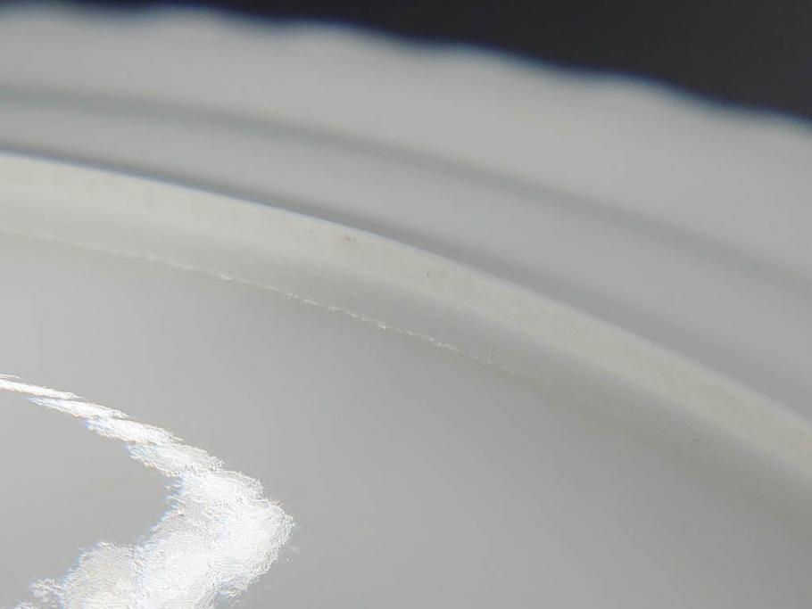 稀少　デンマーク　ROYAL COPENHAGEN(ロイヤルコペンハーゲン)　White Fluted Full Lace　ホワイトフルーテッド フルレース　美しいデザインが優雅さを演出するプレート4枚セット(皿、洋食器)(R-075791)