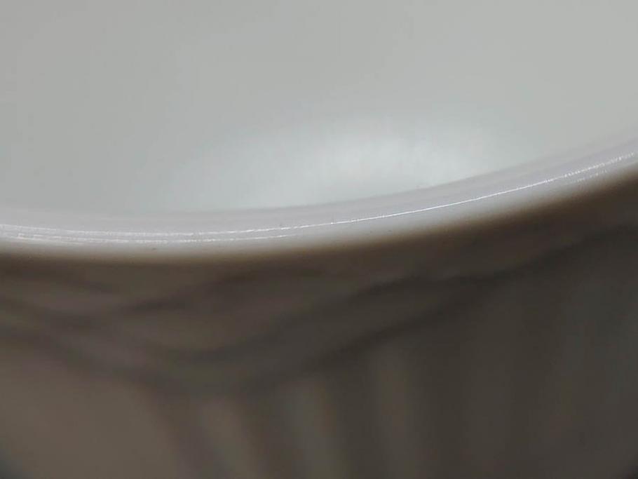 デンマーク　ROYAL COPENHAGEN(ロイヤルコペンハーゲン)　ホワイトフルーテッド ハーフレース　ブルーフラワー カーブ　ハイハンドル 気品漂う佇まいが魅力のカップ&ソーサー3客セット(White Fluted、C&S、洋食器)(R-075792)
