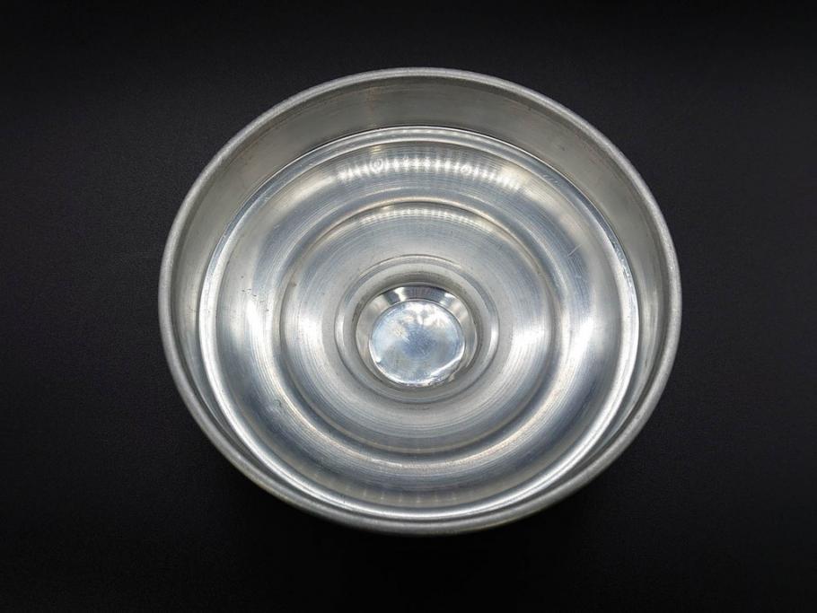 アンティーク雑貨　当時物　デッドストック　アルミ蓋　レトロな雰囲気を醸し出すガラス瓶3個セット(角型、角瓶、キャニスター、ガラスビン、菓子瓶、硝子、フタ付き)(R-075869)
