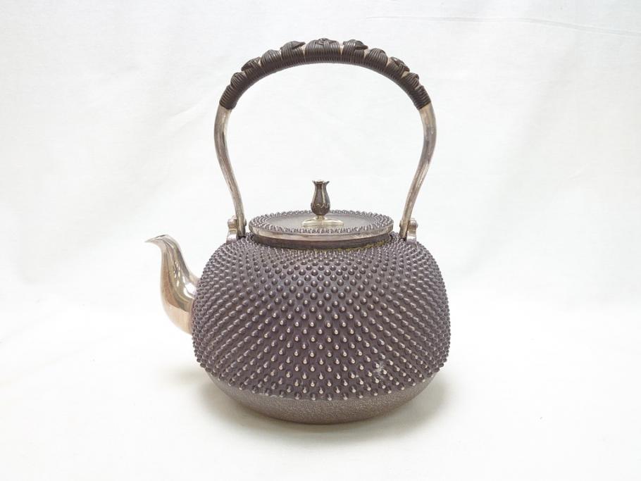 オンラインショップ 煎茶道具 おそく 茶器 急須 徳力 純銀製 277g 管理00 箱付き その他