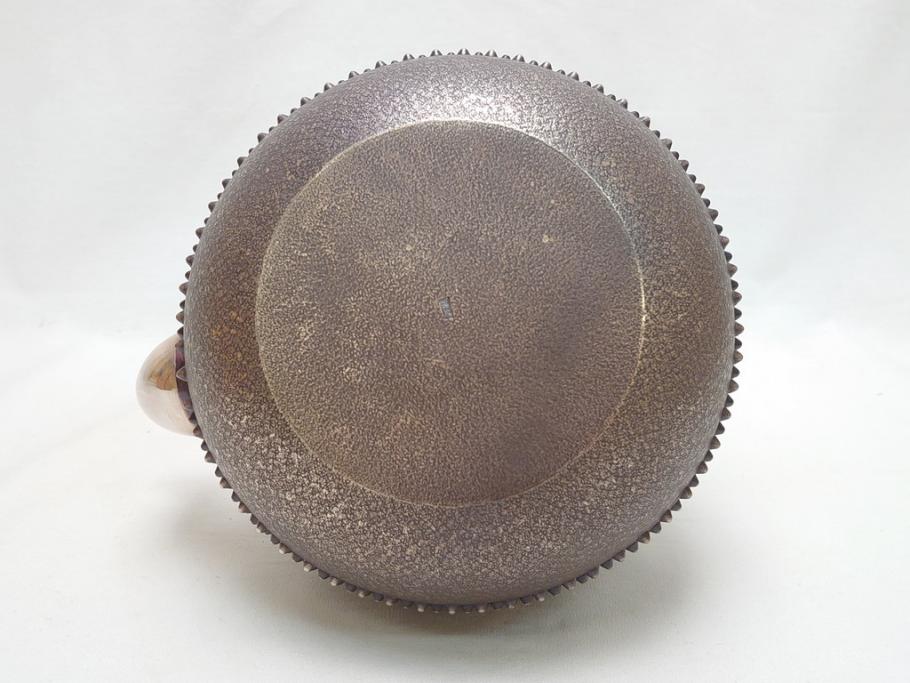 純銀製　玉露湯沸　銀瓶　茶道具(急須、煎茶道具、共箱付き、重量約1.18kg)(R-063905)