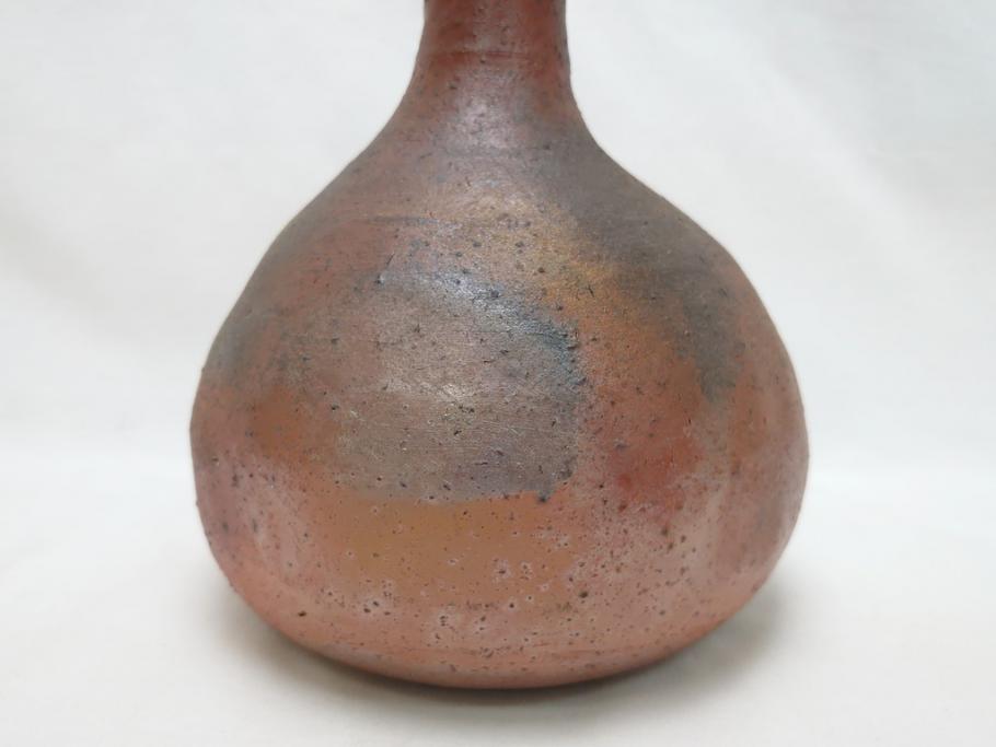 中里隆 唐津南蛮細?花入(共箱付き、花瓶、花器、花生)(R-063926 中里隆 唐津南蛮細?花入(共箱付き、花瓶、花器、花生)(R-063926