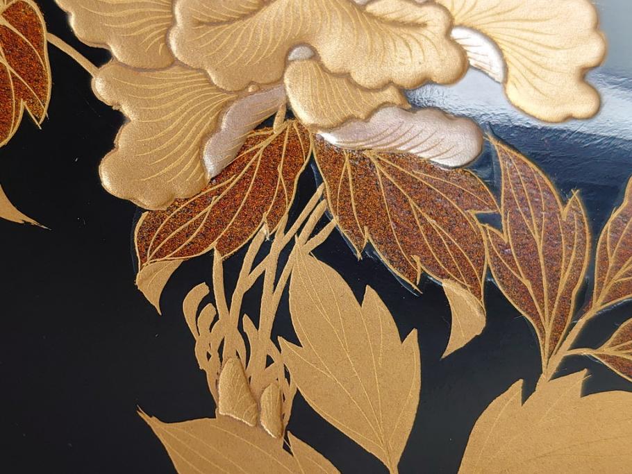 明治〜大正 輪島塗 花蝶 蒔絵 漆器 吸物椀10客(共箱付き、お椀