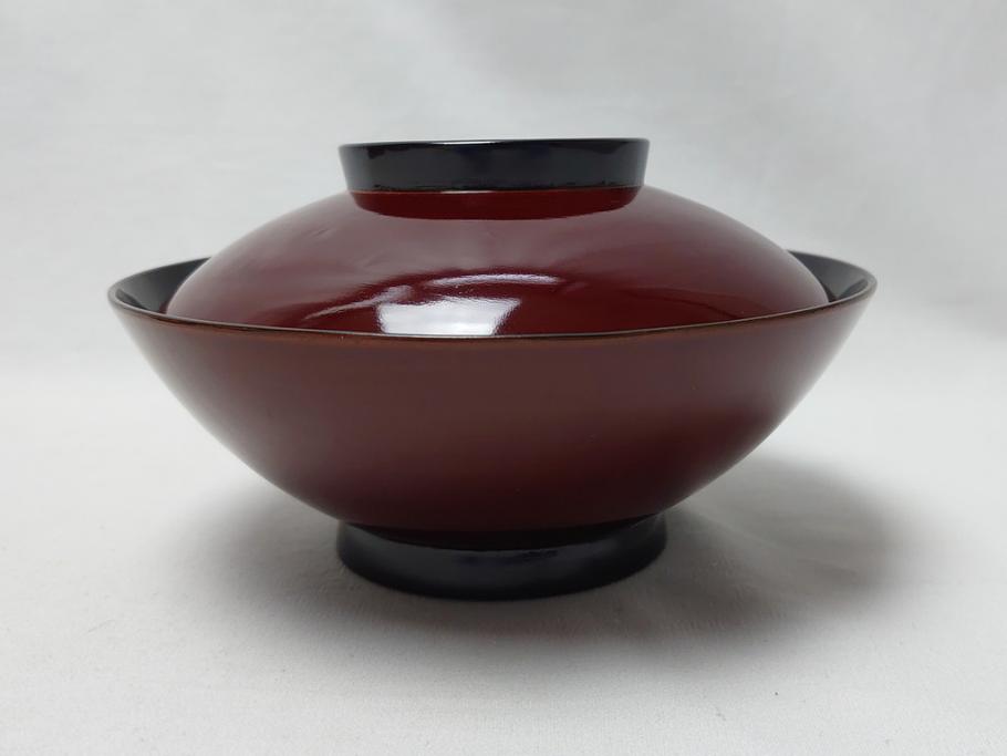 明治〜大正　輪島塗　花蝶　蒔絵　漆器　吸物椀10客(共箱付き、お椀)(R-063930)