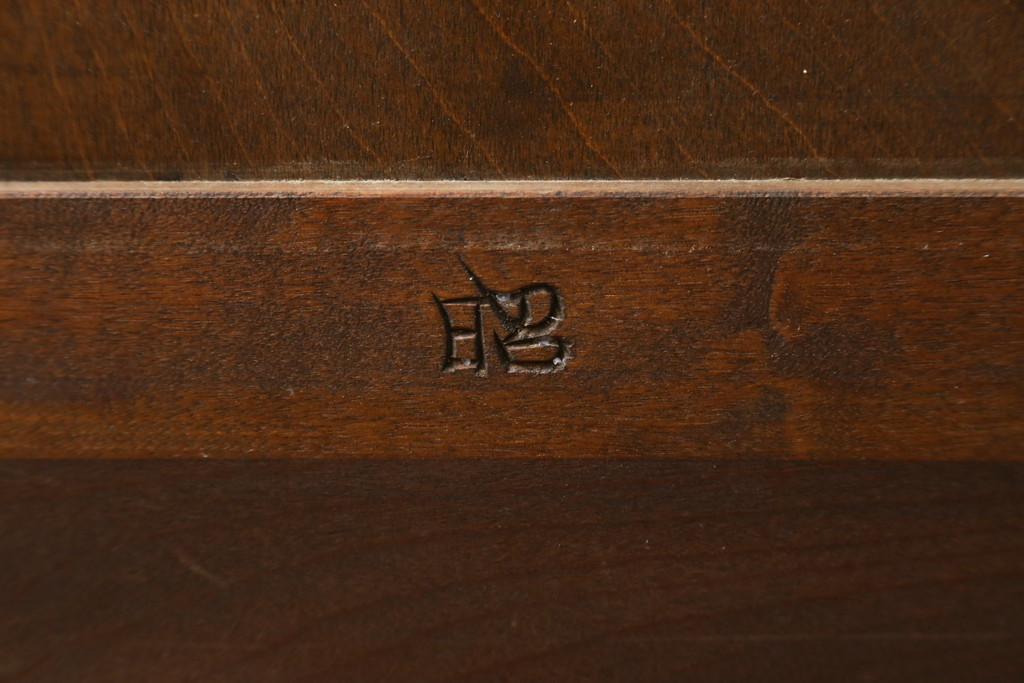 中古　美品　松本民芸家具　シンプルで使いやすいK-3型食器棚(戸棚、収納棚、飾り棚、キャビネット)(定価約74万円)(R-073706)