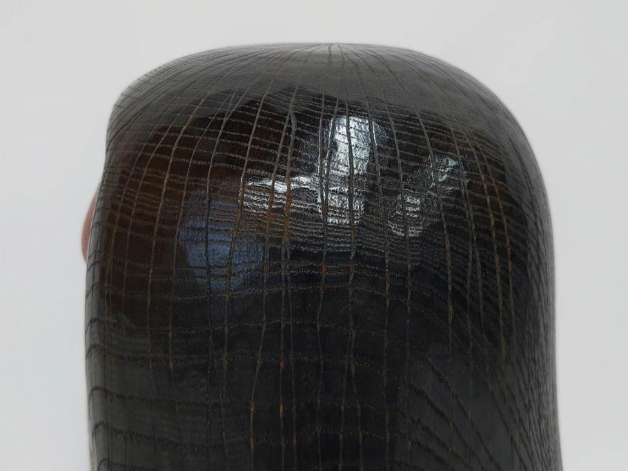 内閣総理大臣賞受賞作家　現代の名工　関口三作　「藍染」　高さ 約36cm　淑やかな美しさ漂う創作こけし(郷土人形玩具、伝統工芸、民芸品、置物、ディスプレイ、木彫、木製)(R-082514)