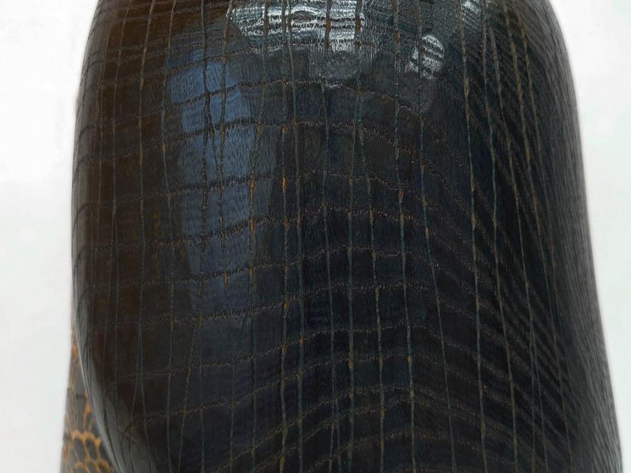 内閣総理大臣賞受賞作家　現代の名工　関口三作　「藍染」　高さ 約36cm　淑やかな美しさ漂う創作こけし(郷土人形玩具、伝統工芸、民芸品、置物、ディスプレイ、木彫、木製)(R-082514)