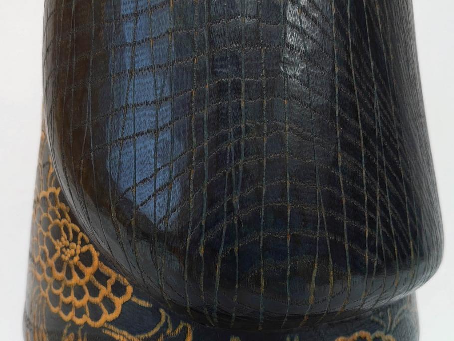 内閣総理大臣賞受賞作家　現代の名工　関口三作　「藍染」　高さ 約36cm　淑やかな美しさ漂う創作こけし(郷土人形玩具、伝統工芸、民芸品、置物、ディスプレイ、木彫、木製)(R-082514)
