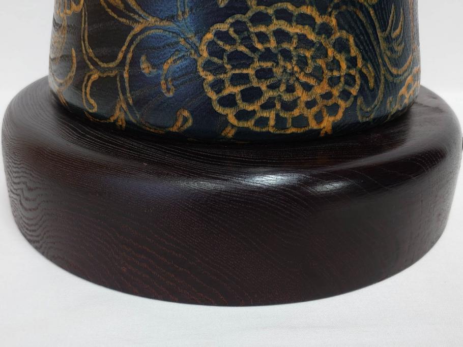 内閣総理大臣賞受賞作家　現代の名工　関口三作　「藍染」　高さ 約36cm　淑やかな美しさ漂う創作こけし(郷土人形玩具、伝統工芸、民芸品、置物、ディスプレイ、木彫、木製)(R-082514)