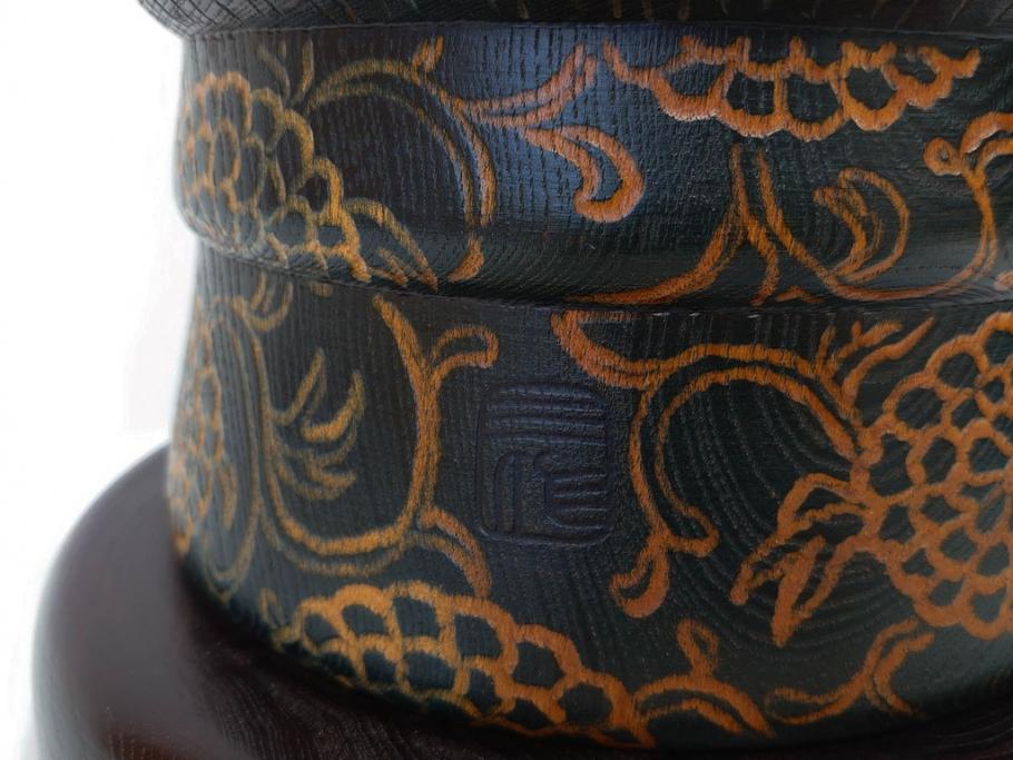 内閣総理大臣賞受賞作家　現代の名工　関口三作　「藍染」　高さ 約36cm　淑やかな美しさ漂う創作こけし(郷土人形玩具、伝統工芸、民芸品、置物、ディスプレイ、木彫、木製)(R-082514)