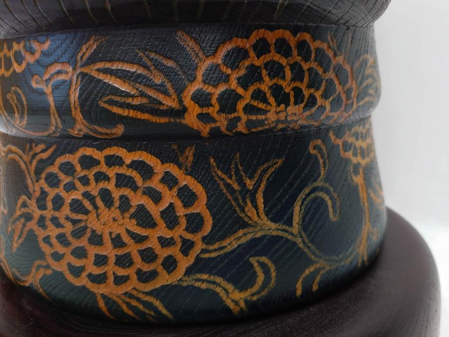 内閣総理大臣賞受賞作家　現代の名工　関口三作　「藍染」　高さ 約36cm　淑やかな美しさ漂う創作こけし(郷土人形玩具、伝統工芸、民芸品、置物、ディスプレイ、木彫、木製)(R-082514)