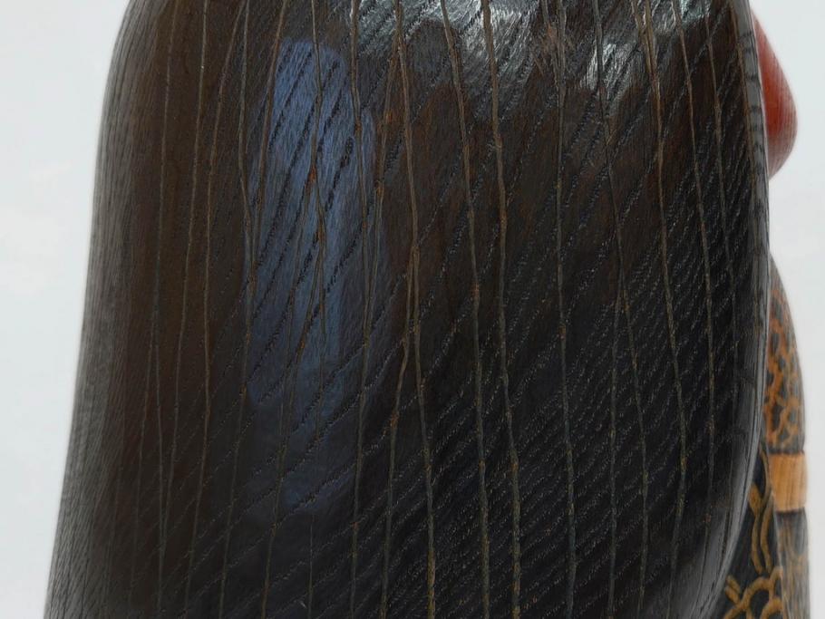 内閣総理大臣賞受賞作家　現代の名工　関口三作　「藍染」　高さ 約36cm　淑やかな美しさ漂う創作こけし(郷土人形玩具、伝統工芸、民芸品、置物、ディスプレイ、木彫、木製)(R-082514)
