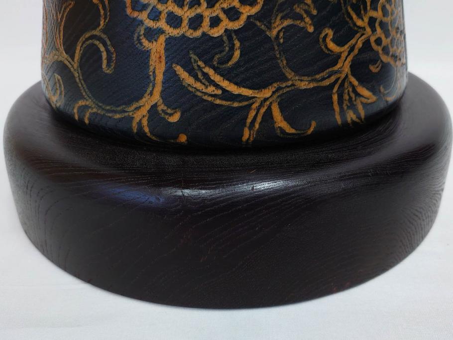 内閣総理大臣賞受賞作家　現代の名工　関口三作　「藍染」　高さ 約36cm　淑やかな美しさ漂う創作こけし(郷土人形玩具、伝統工芸、民芸品、置物、ディスプレイ、木彫、木製)(R-082514)