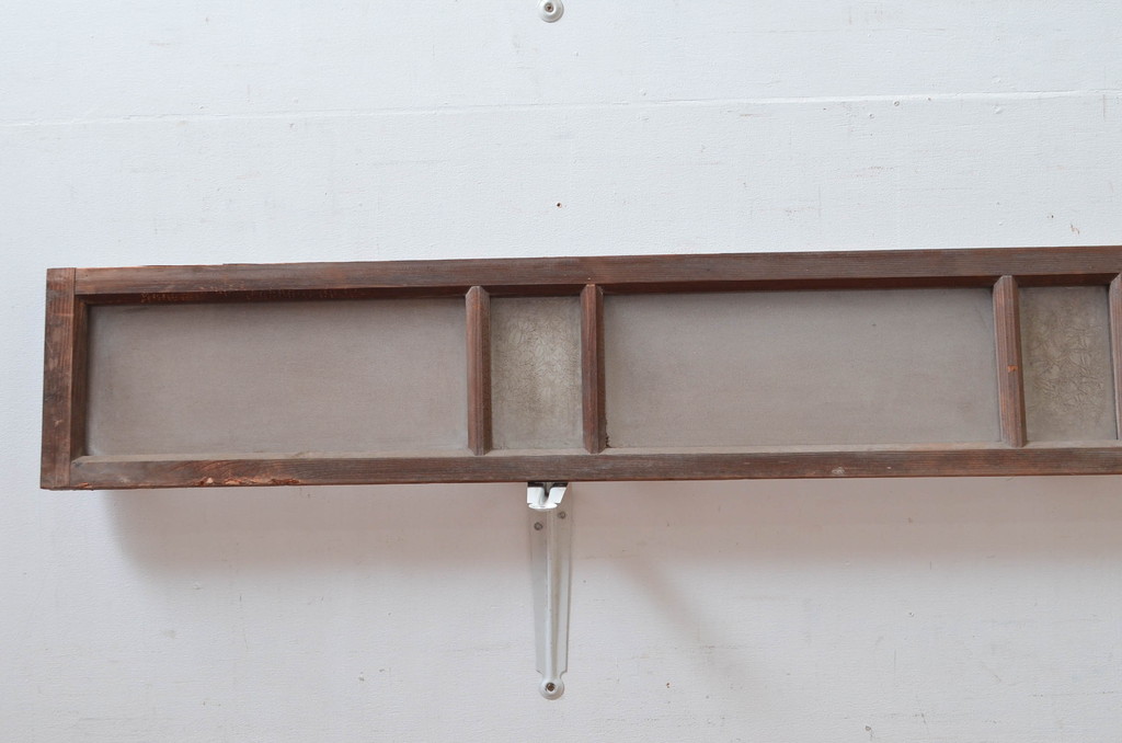 アンティーク建具　時代の流れを感じる古い木味が趣深い明り取り3枚セット(明かり取り)(R-081968)