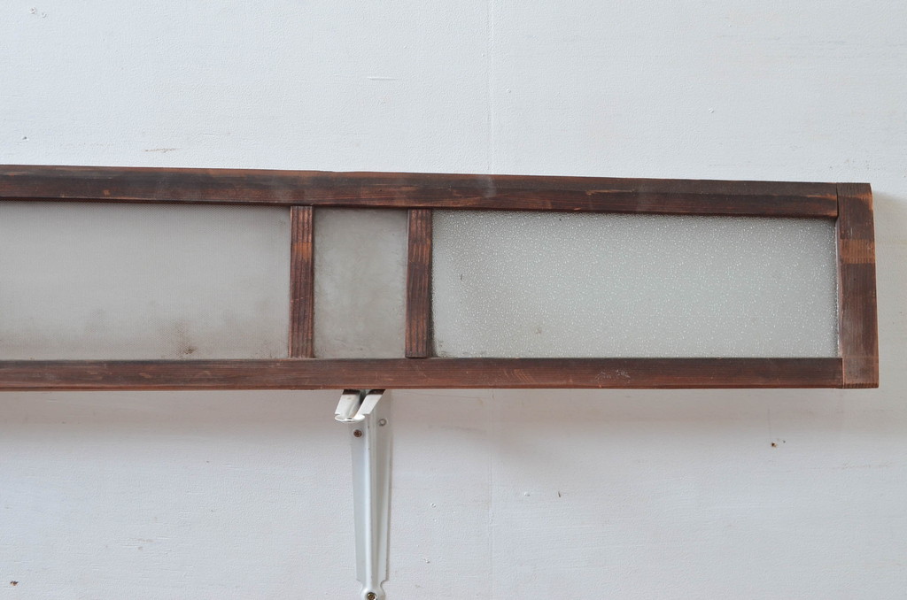 アンティーク建具　時代の流れを感じる古い木味が趣深い明り取り3枚セット(明かり取り)(R-081968)