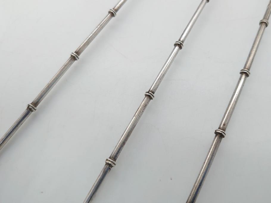 銀製　ストロースプーン　StrawSpoon　SILVER　STERLING950各6本ずつ(カラトリー、洋食器)(R-063948)