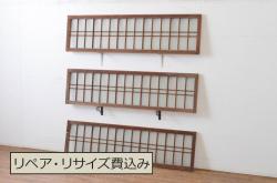 アンティーク建具　明治　深い色合いが味わい深い帯戸1枚(引き戸、板戸)(R-080615)