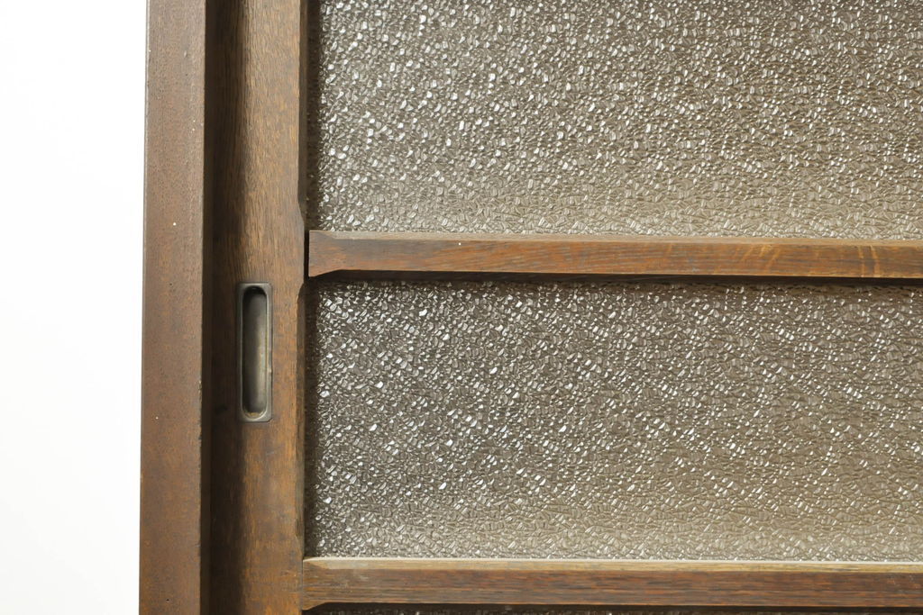 アンティーク家具　ナラ材　ノスタルジックな雰囲気漂う重ね食器棚(戸棚、収納棚、キャビネット)(R-039891)