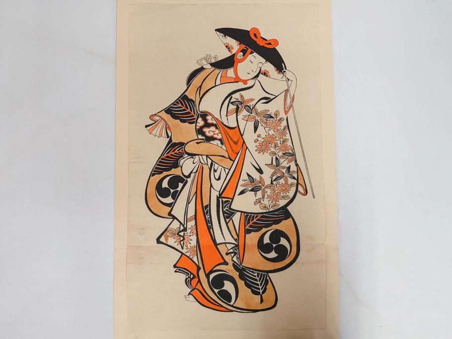 アダチ版画研究所　五都美術社　浮世絵版画撰集　版画8点セット(北尾重政、鳥居清信、清満、清長、石川豊信、栄松斎長喜、安藤広重、勝川春好)(R-082523)