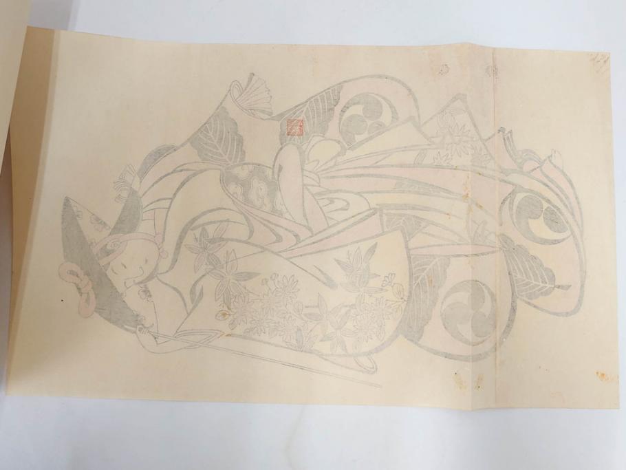 アダチ版画研究所　五都美術社　浮世絵版画撰集　版画8点セット(北尾重政、鳥居清信、清満、清長、石川豊信、栄松斎長喜、安藤広重、勝川春好)(R-082523)