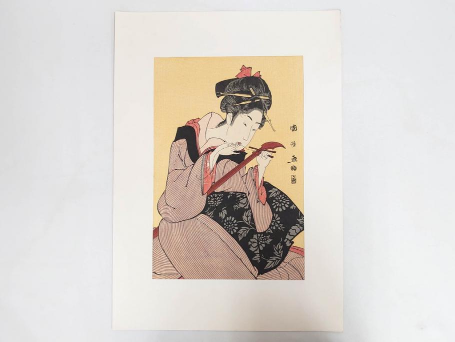 アダチ版画研究所　浮世絵版画撰集　版画14点セット(名所江戸百景、歌川広重、国貞、国政、豊広、喜多川歌麿、鳥高斎栄昌、北尾政演、東洲斎写楽、勝川春章、春英、一楽亭栄水、奥村利信、西村重長)(R-082525)