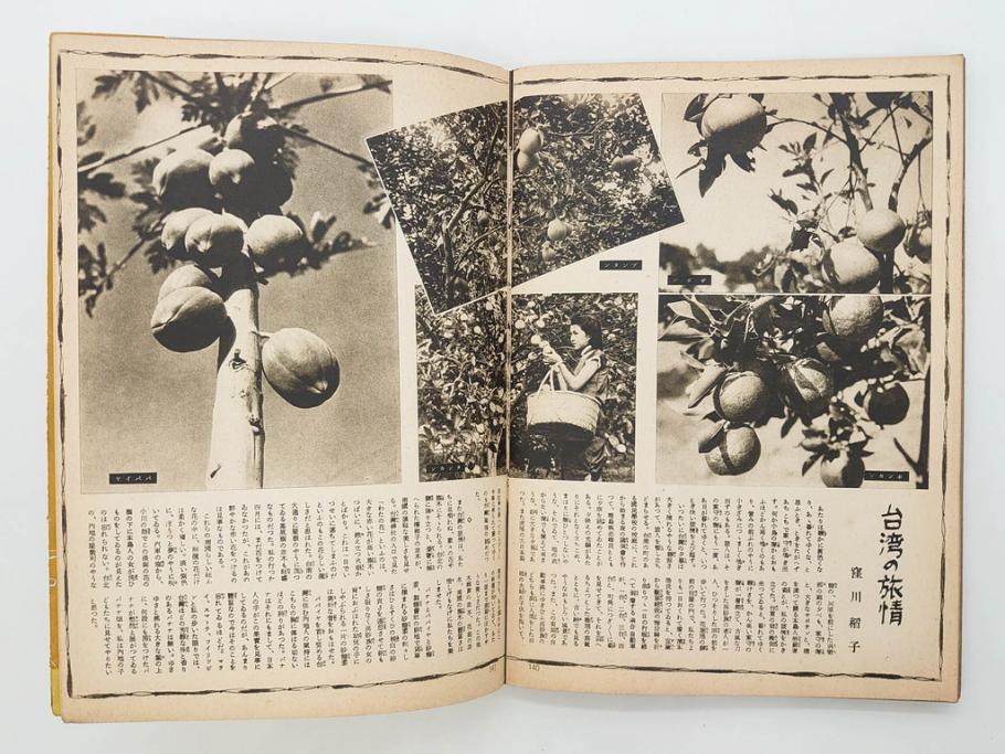 戦前　昭和19年　朝日新聞社発行　南方の據點　台湾　写真報道(中国、拠点、写真集、資料、古本、古書、1944年)(R-075881)