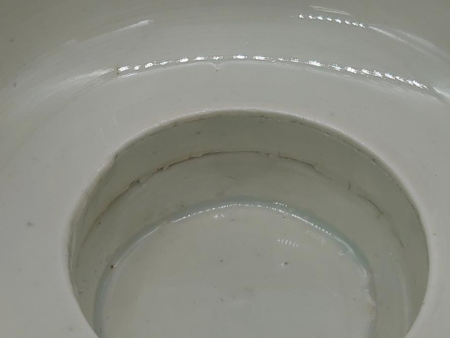 江戸期　伊万里　盃　色絵　杯洗(盃洗)　金彩　優雅に泳ぐ金魚が愛らしい高台皿(和食器、フルーツ皿)(R-061723)