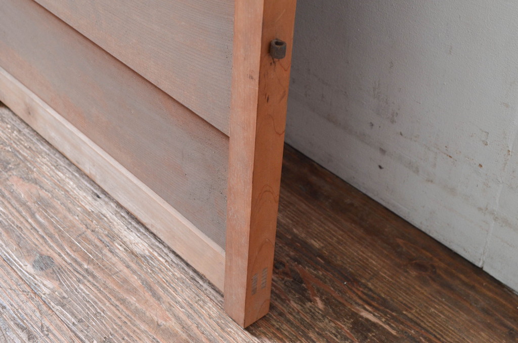 アンティーク建具　凝ったデザインが目を惹かれる!数奇屋の門扉1対2枚セット(板戸、ドア)(R-081575)
