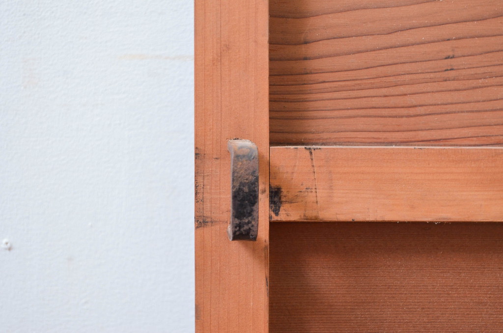 アンティーク建具　凝ったデザインが目を惹かれる!数奇屋の門扉1対2枚セット(板戸、ドア)(R-081575)