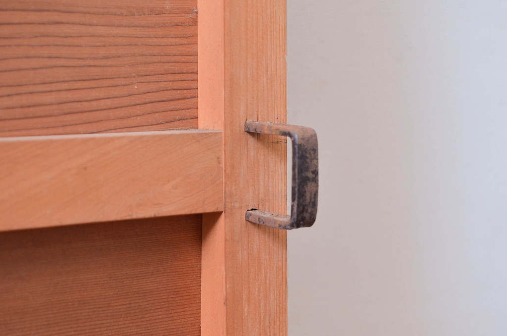 アンティーク建具　凝ったデザインが目を惹かれる!数奇屋の門扉1対2枚セット(板戸、ドア)(R-081575)