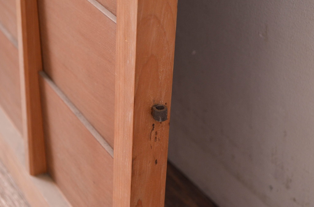 アンティーク建具　凝ったデザインが目を惹かれる!数奇屋の門扉1対2枚セット(板戸、ドア)(R-081575)