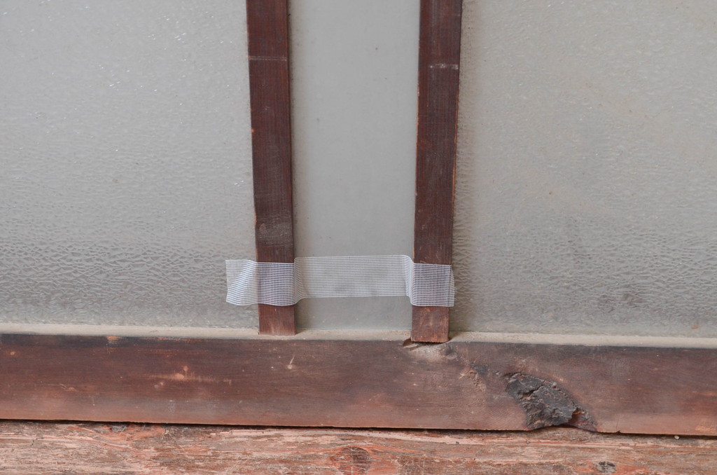 アンティーク建具　どこか懐かしい雰囲気を醸し出す明り取り2枚セット(明かり取り、ガラス欄間)(R-081718)