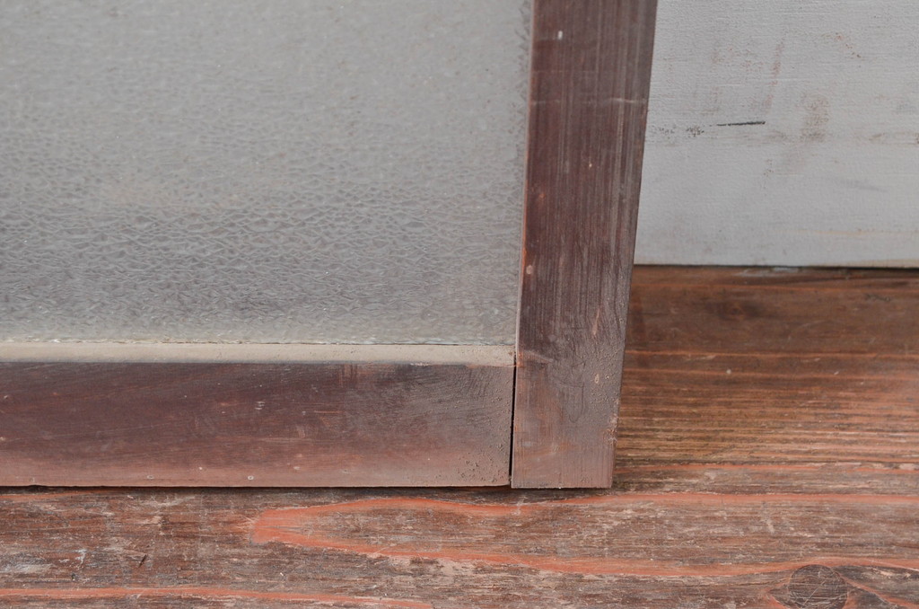 アンティーク建具　どこか懐かしい雰囲気を醸し出す明り取り2枚セット(明かり取り、ガラス欄間)(R-081718)