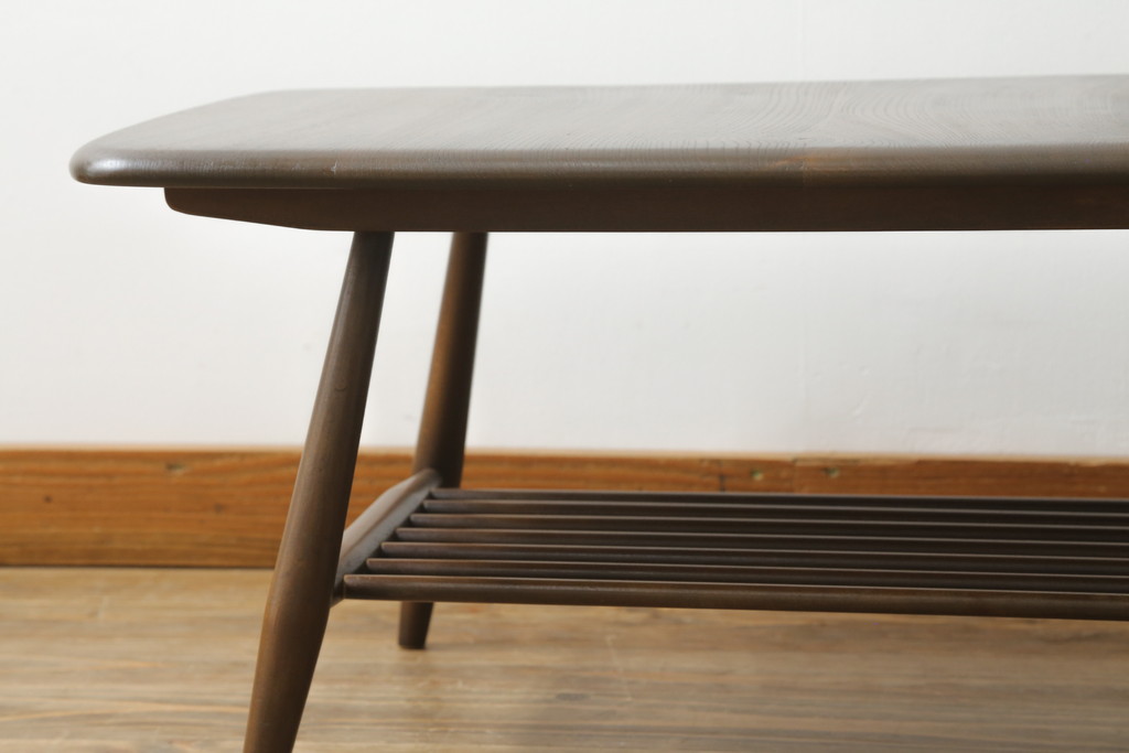 イギリスビンテージ　ERCOL(アーコール)　シンプルナチュラルなお部屋に合わせたいセンターテーブル(ヴィンテージ、ローテーブル、リビングテーブル)(R-063041)