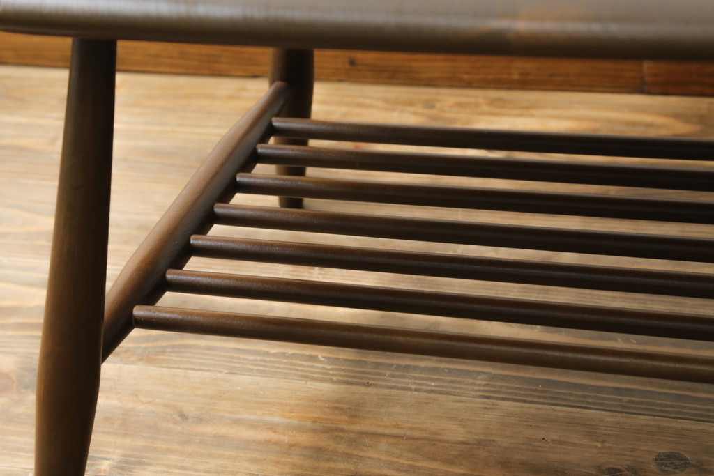 イギリスビンテージ　ERCOL(アーコール)　シンプルナチュラルなお部屋に合わせたいセンターテーブル(ヴィンテージ、ローテーブル、リビングテーブル)(R-063041)