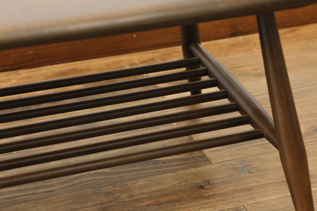 イギリスビンテージ　ERCOL(アーコール)　シンプルナチュラルなお部屋に合わせたいセンターテーブル(ヴィンテージ、ローテーブル、リビングテーブル)(R-063041)