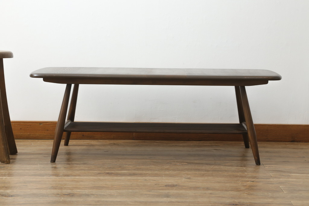 イギリスビンテージ　ERCOL(アーコール)　シンプルナチュラルなお部屋に合わせたいセンターテーブル(ヴィンテージ、ローテーブル、リビングテーブル)(R-063041)