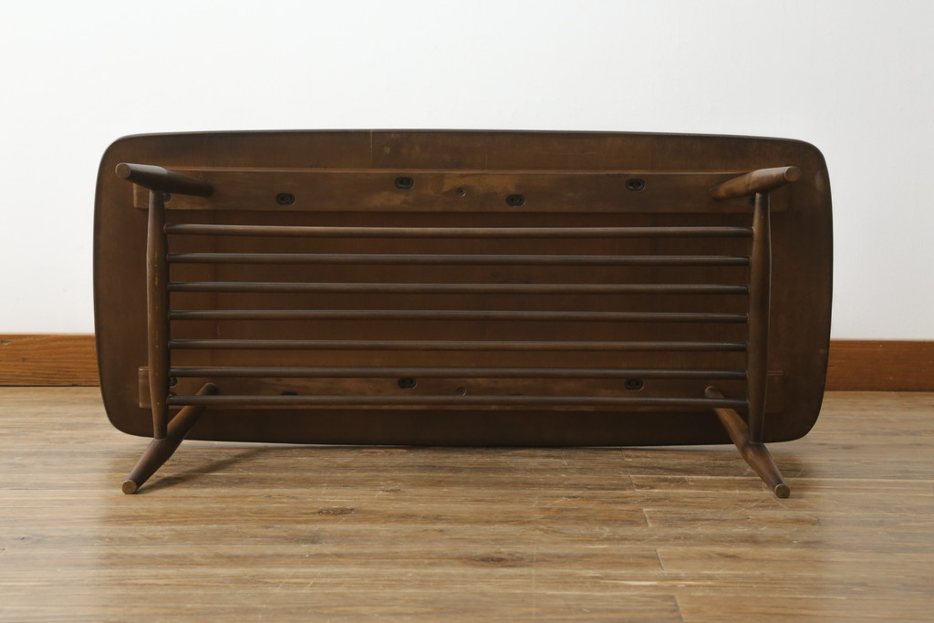 イギリスビンテージ　ERCOL(アーコール)　シンプルナチュラルなお部屋に合わせたいセンターテーブル(ヴィンテージ、ローテーブル、リビングテーブル)(R-063041)