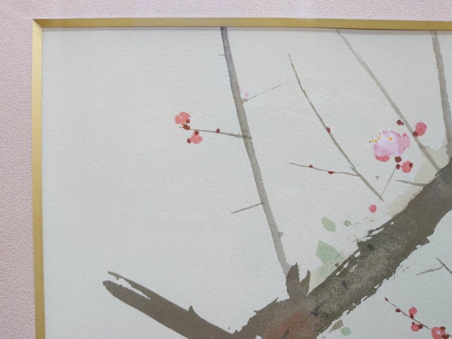 真作　竹内栖鳳　「梅園禽語」　限定200部　84/200　リトラグフ(版画、絵画、額装、箱付き)(R-075897)