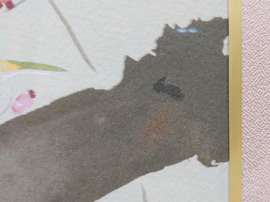 真作　竹内栖鳳　「梅園禽語」　限定200部　84/200　リトラグフ(版画、絵画、額装、箱付き)(R-075897)
