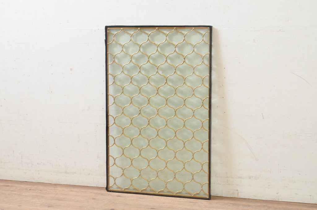 未使用品　陽炎(かげろう)　デットストック品のステンドグラス(建具、ドア、窓、照明、衝い立て、衝立、つい立て)(定価約12万円)(R-074441)