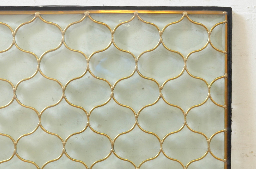 未使用品　陽炎(かげろう)　デットストック品のステンドグラス(建具、ドア、窓、照明、衝い立て、衝立、つい立て)(定価約12万円)(R-074441)