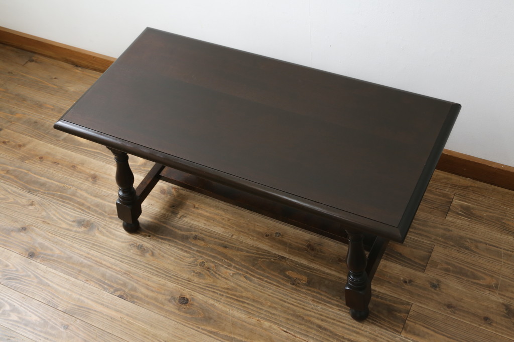 中古　美品　松本民芸家具　特注品　和洋折衷な雰囲気のお部屋と相性の良いセンターテーブル(ローテーブル、リビングテーブル)(R-078960)