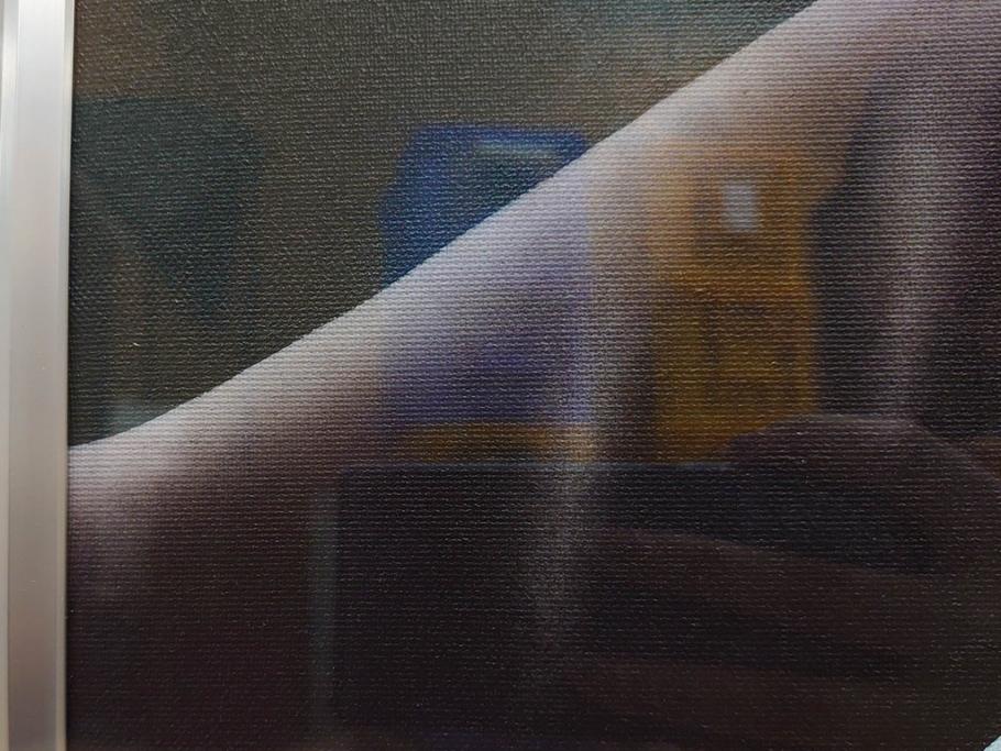 真作　東郷青児に師事した洋画家　久下塚青蘭(東郷青蘭)　F10(10号)　油彩画(東郷青児の内弟子、絵画、人物画、女性、油絵、額装)(R-075898)
