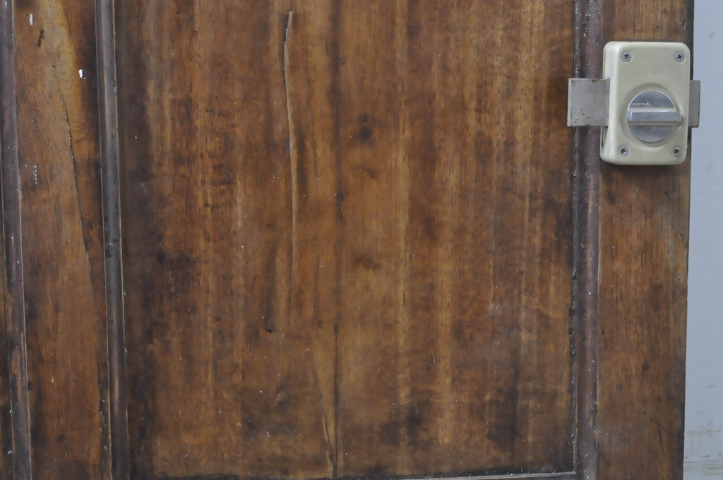 海外アンティーク　オーク材　特大!!かわいいデザインのアイアンフェンス入りドア1枚(建具、木製扉)(R-068509)