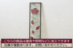 くぐり戸をリペア&カスタム!網を取り外しガラスを取り付け。既存の戸車・金具を取り外し、鍵跡付近の裏側に板を張り付け。色味は当店商品を参考に着色し、外部向けの塗料にて仕上げ。(蔵戸、建具、玄関戸)