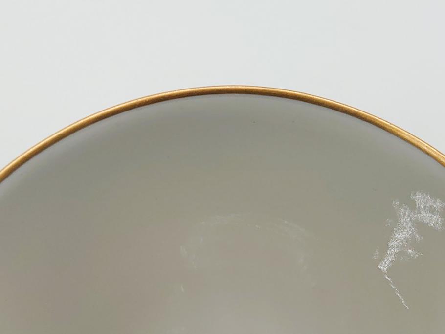 ベルリン　KPM(ベルリン王立磁器製陶所)　金彩　花　蝶　繊細な模様がエレガントな雰囲気のカップ&ソーサー(ケーピーエムベルリン、王の笏、ロココ調、C&S)(R-061734)