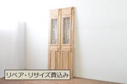 アンティーク建具　使い込まれた味わいが魅力的な板戸扉(ドア、建具)(R-054148)