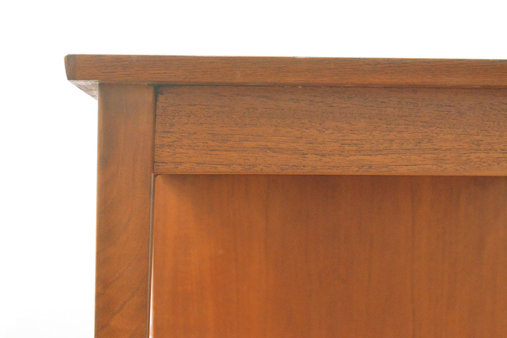 ビンテージ家具　デンマーク　チーク材　北欧スタイルの空間づくりにおすすめのデスク&チェアセット(ワークデスク、片袖机、椅子、ヴィンテージ)(R-051687)
